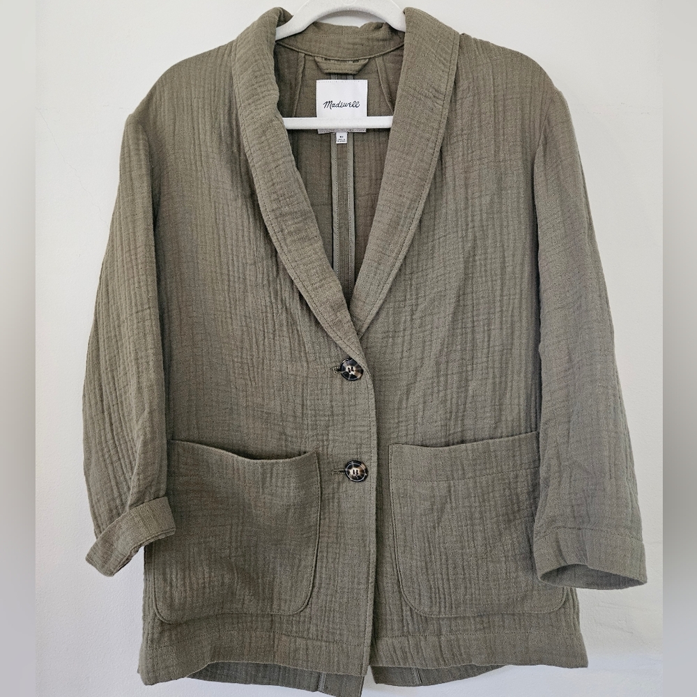 Madewell Lightspun Dorset Blazer Double Gauze Cotton, Women's XS